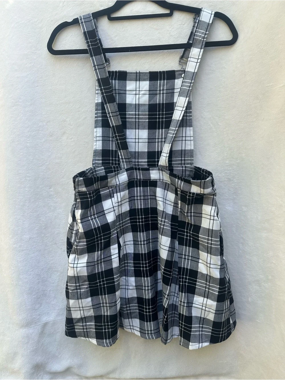 Hot Topic Plaid Overall Pinafore Skirt with Buckle Details size MD - Picture 3 of 8